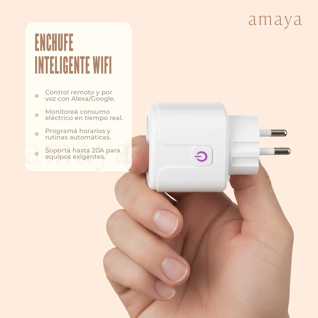 Enchufe Inteligente WiFi con Medidor de Energía