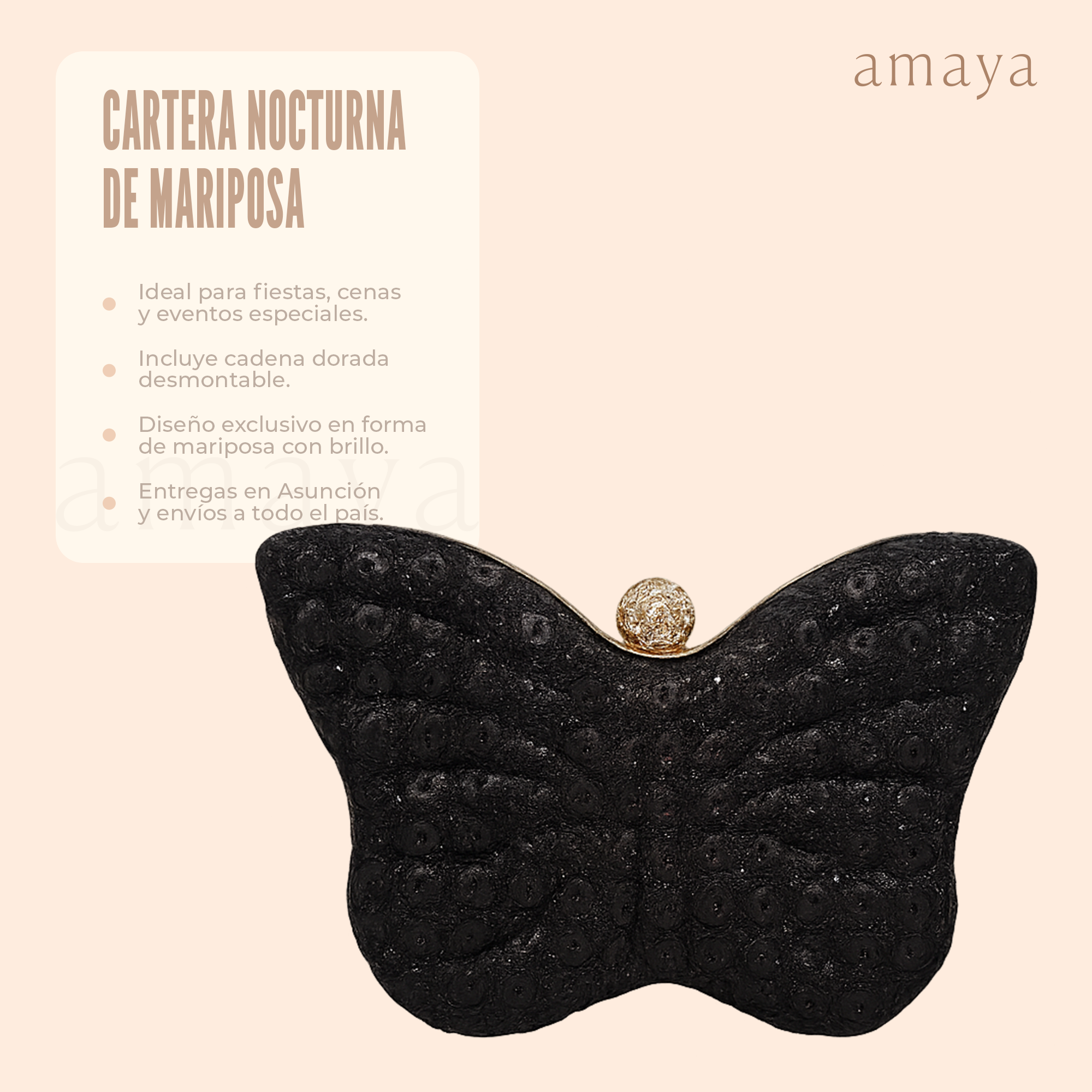 Cartera Nocturna de Mariposa