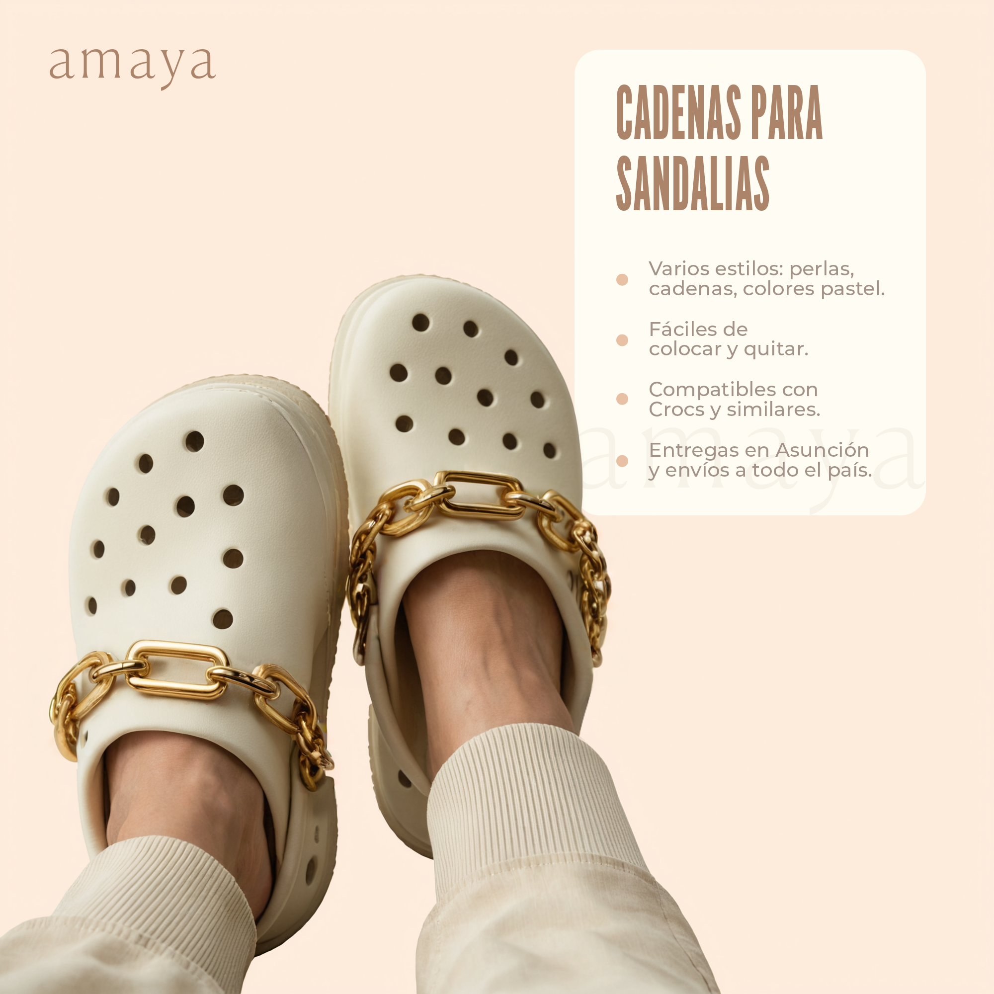 Cadenas Decorativas para Sandalias de Goma tipo Crocs