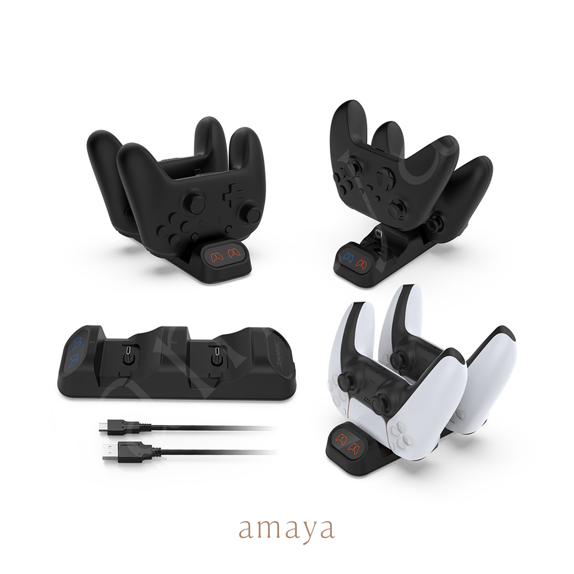 Base de Carga Doble para Controles