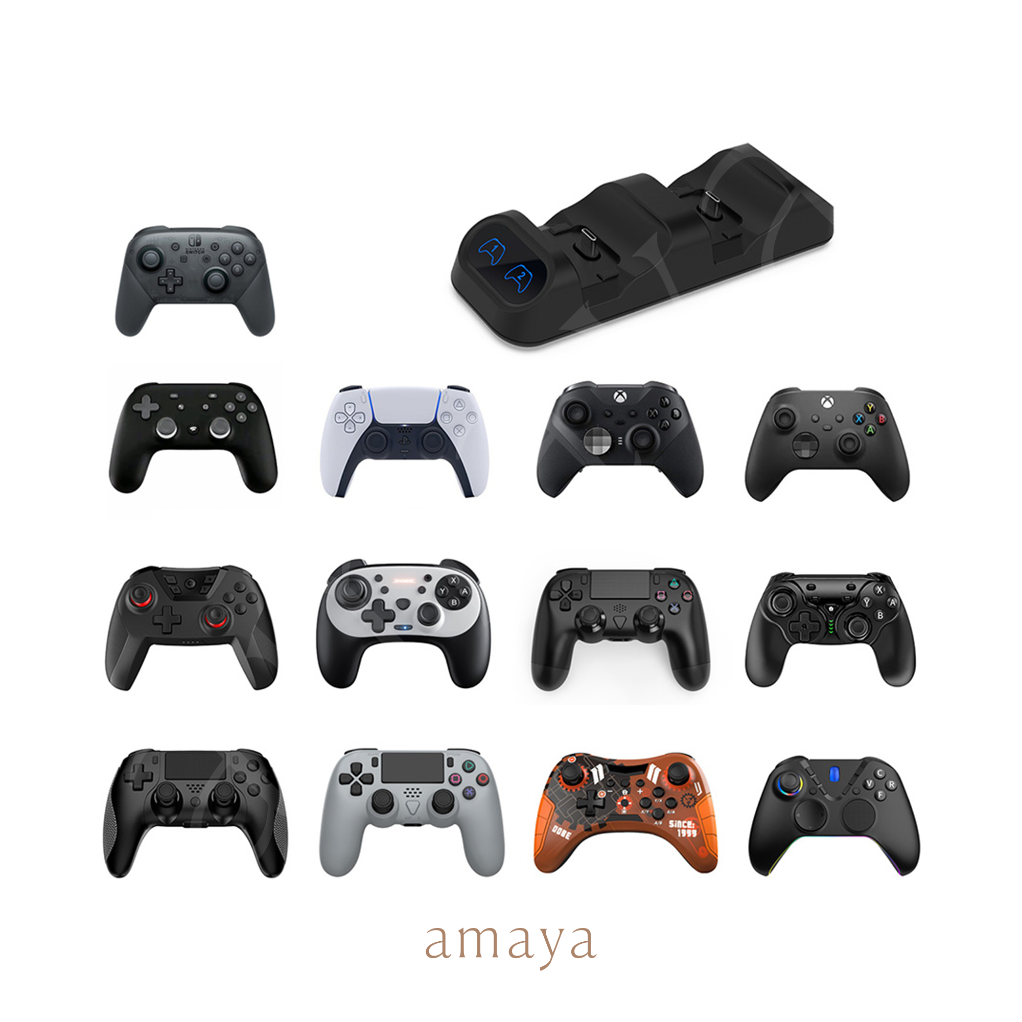 Base de Carga Doble para Controles